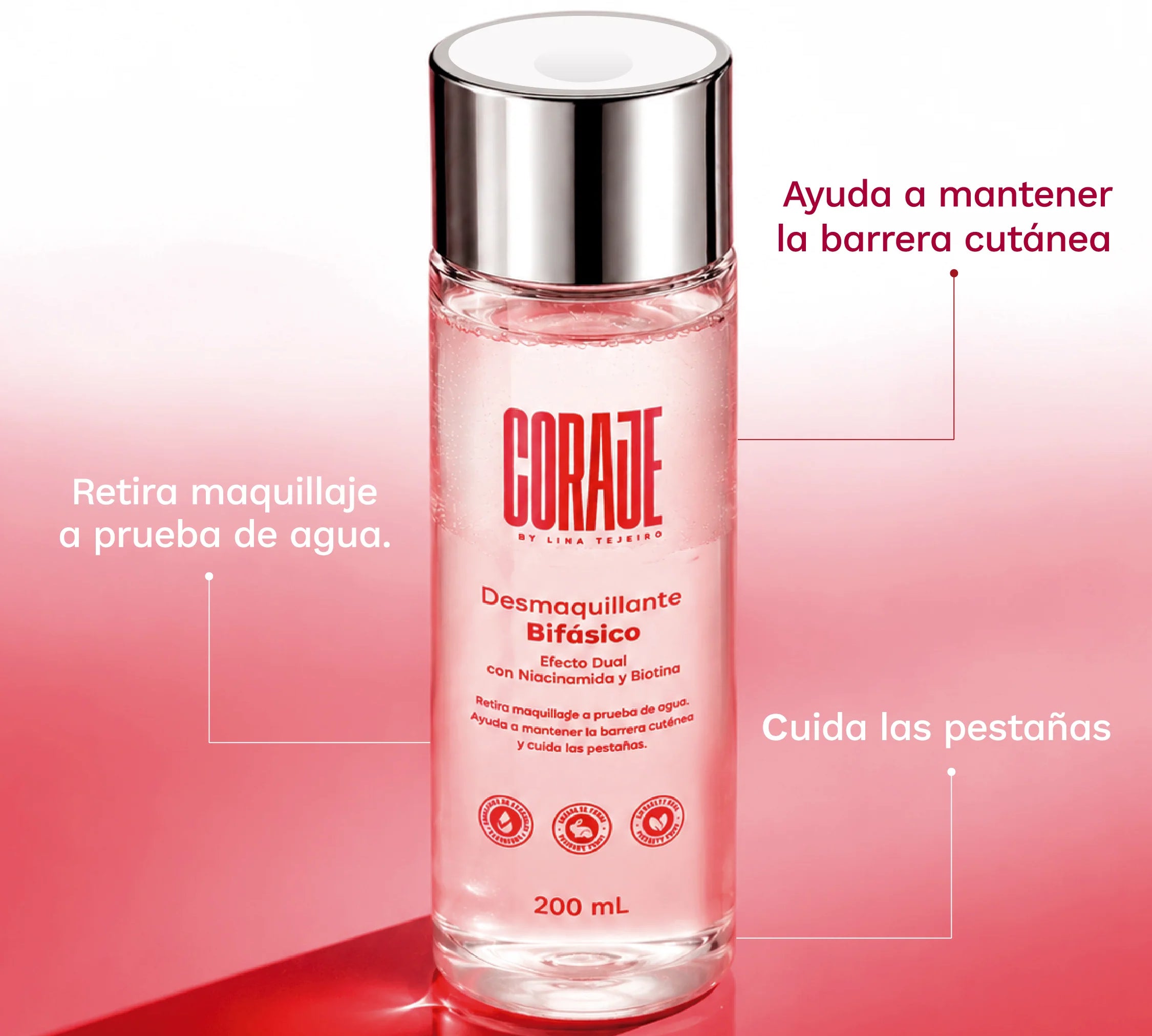 Desmaquillante Bifásico Coraje: quitarte el maquillaje también es cuidarte